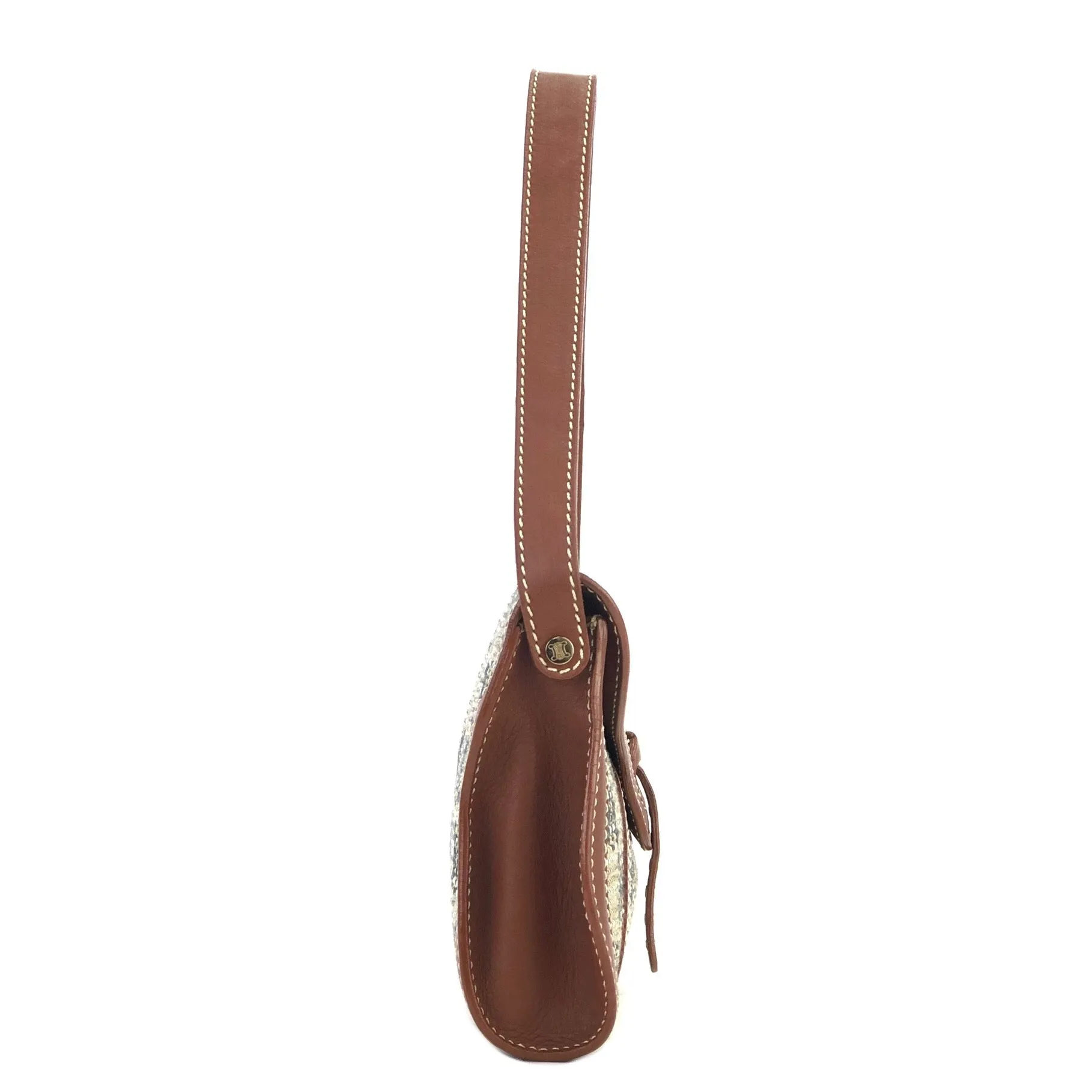 CELINE Triomphe pattern Hobobag Handbag Beige Vintage Old CELINE gctpmy