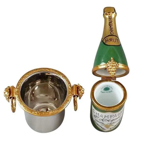 Champagne Bottle in Silver Bucket