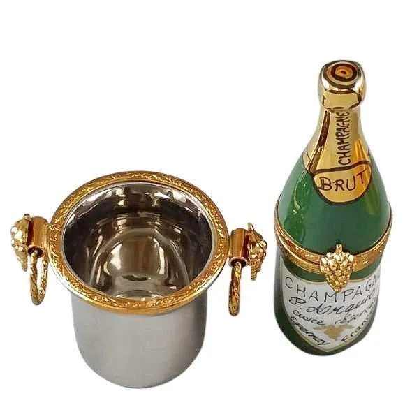 Champagne Bottle in Silver Bucket