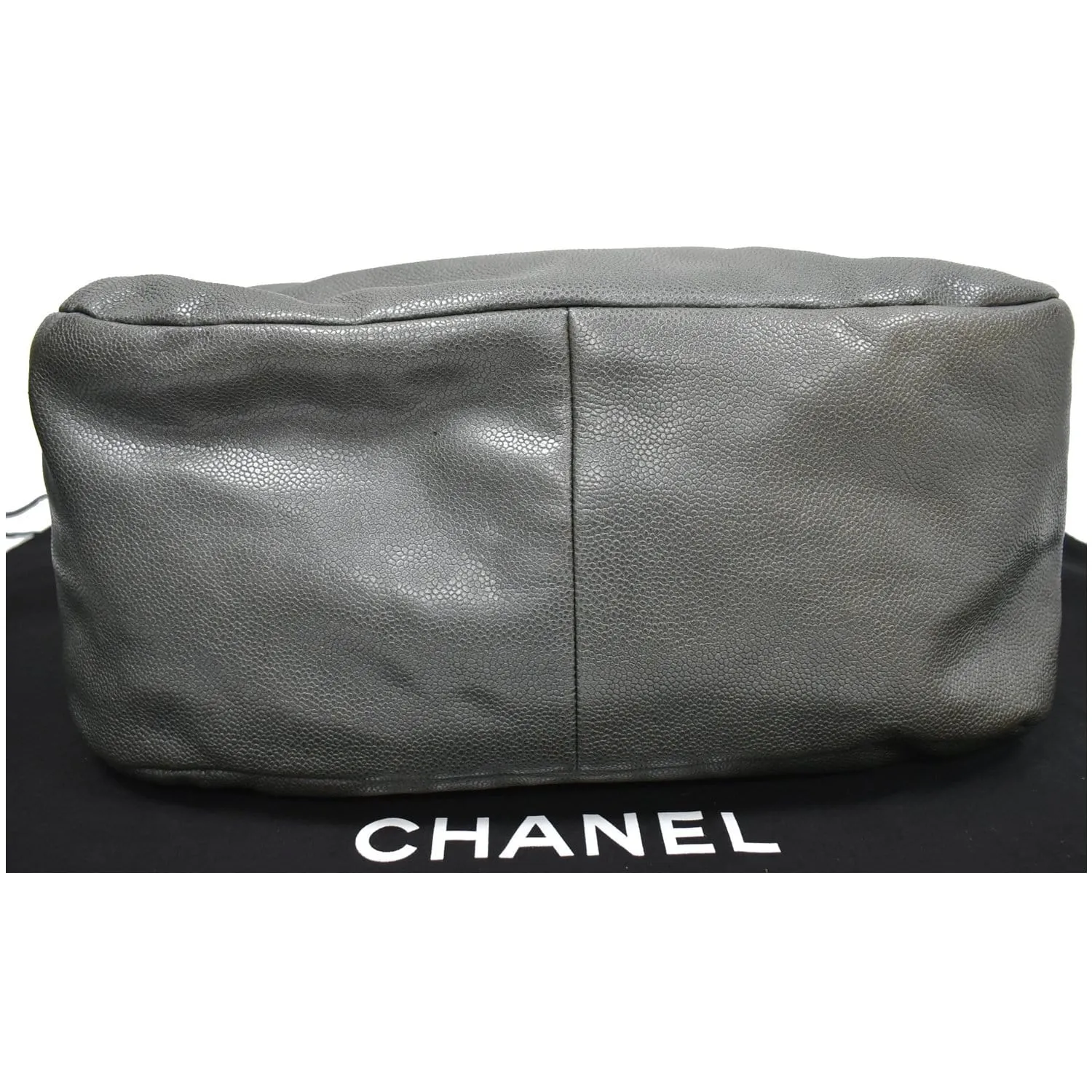 CHANEL 31 Small CC Caviar Leather Hobo Bag Grey