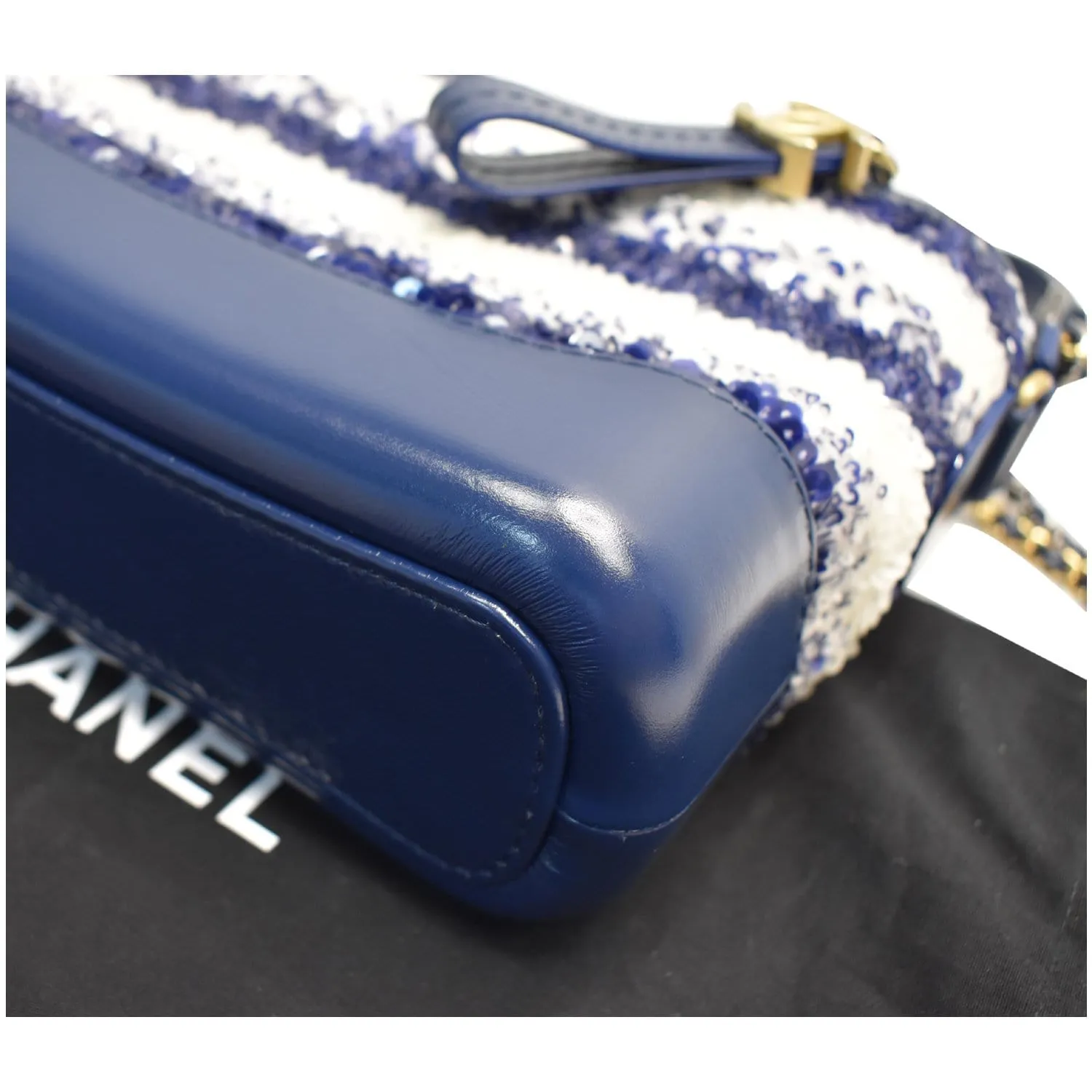 CHANEL Gabrielle Sequins Small Hobo Shoulder Bag Blue/White - 15% OFF