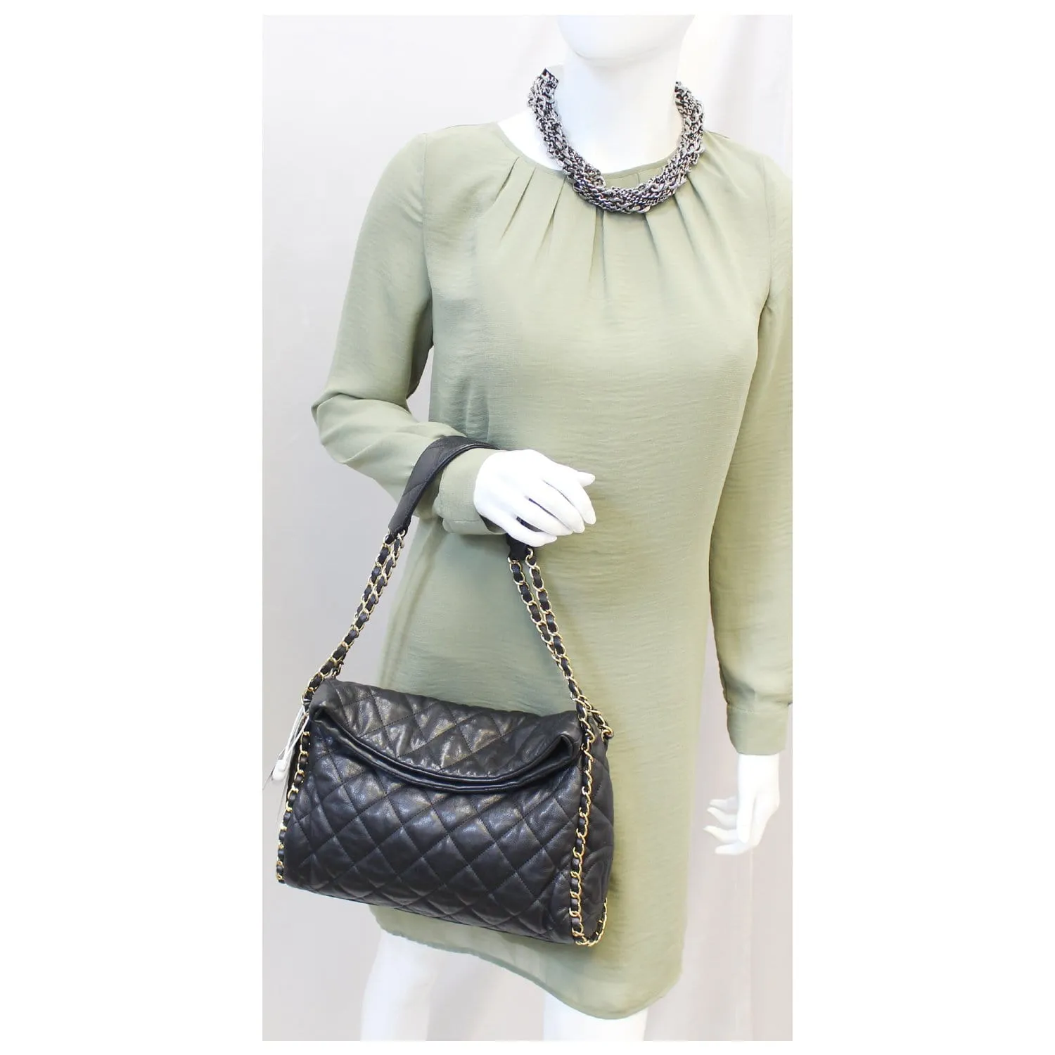 CHANEL Hobo Quilted Ultimate Soft Chain Around Tote Bag