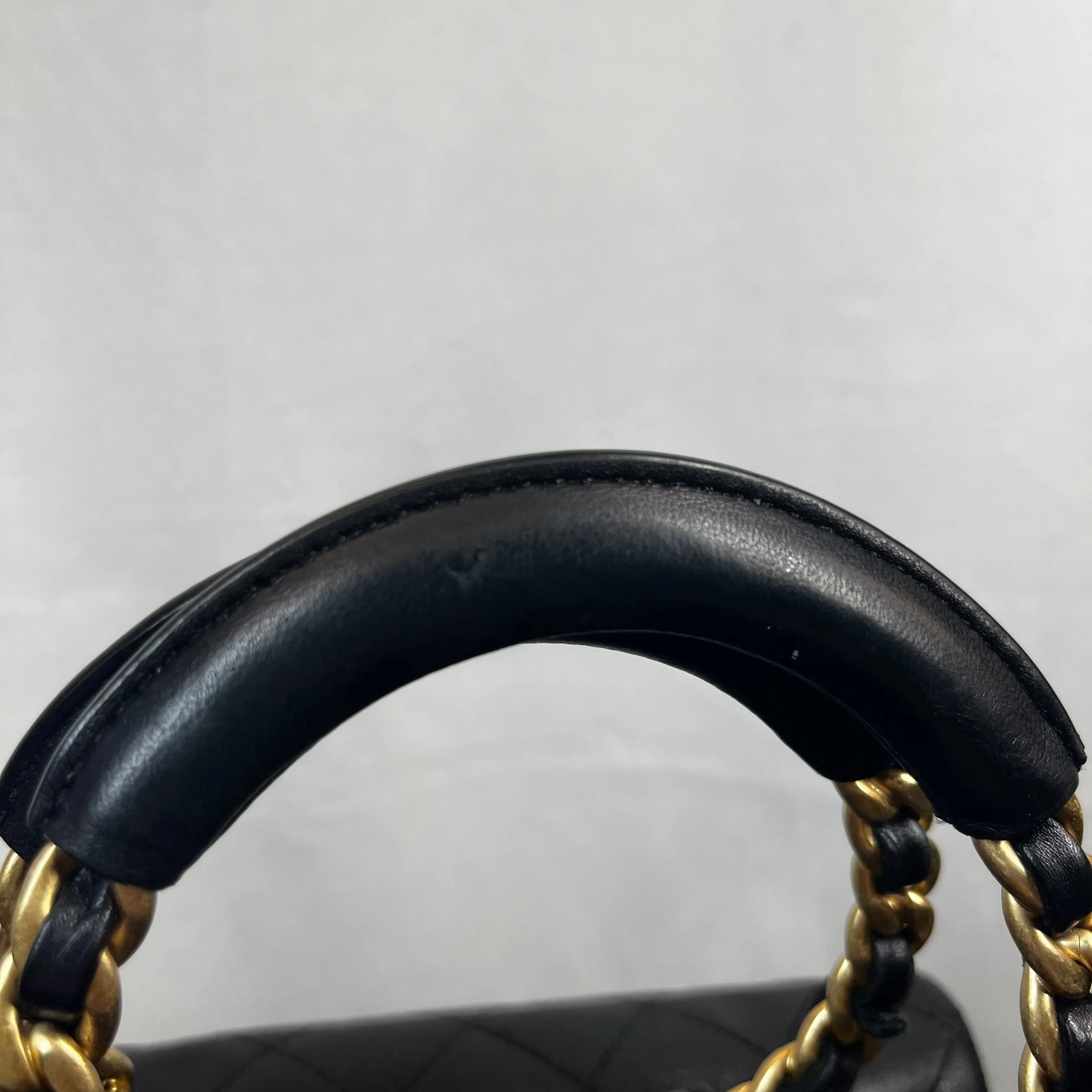 CHANEL In The Loop Black Caviar Lambskin Quilted Satchel