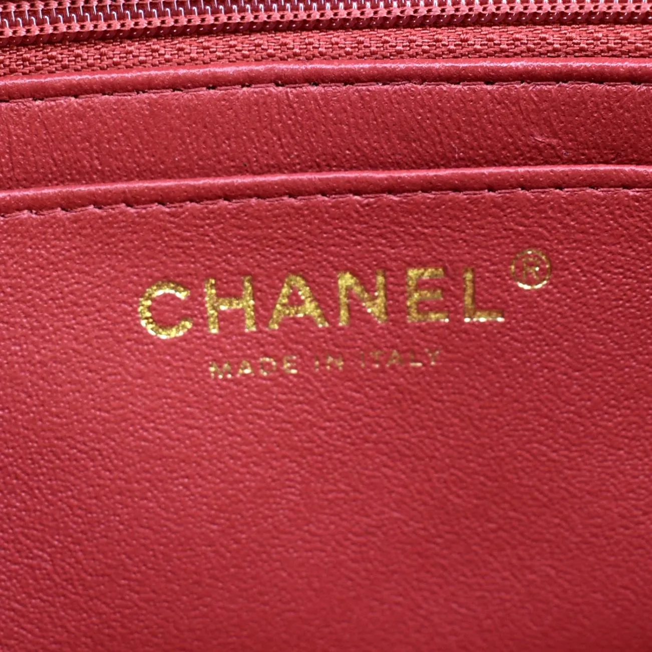 CHANEL Mini Top Handle Rectangular Flap Quilted Leather Crossbody Bag Red