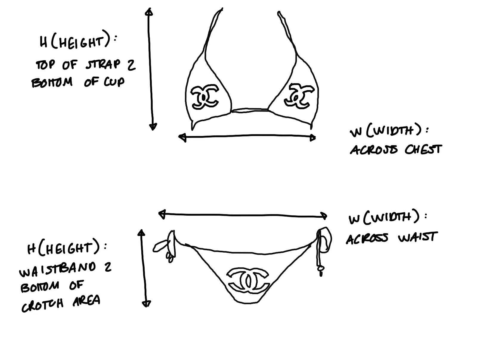Chanel Pink Contrast Quilted Bikini