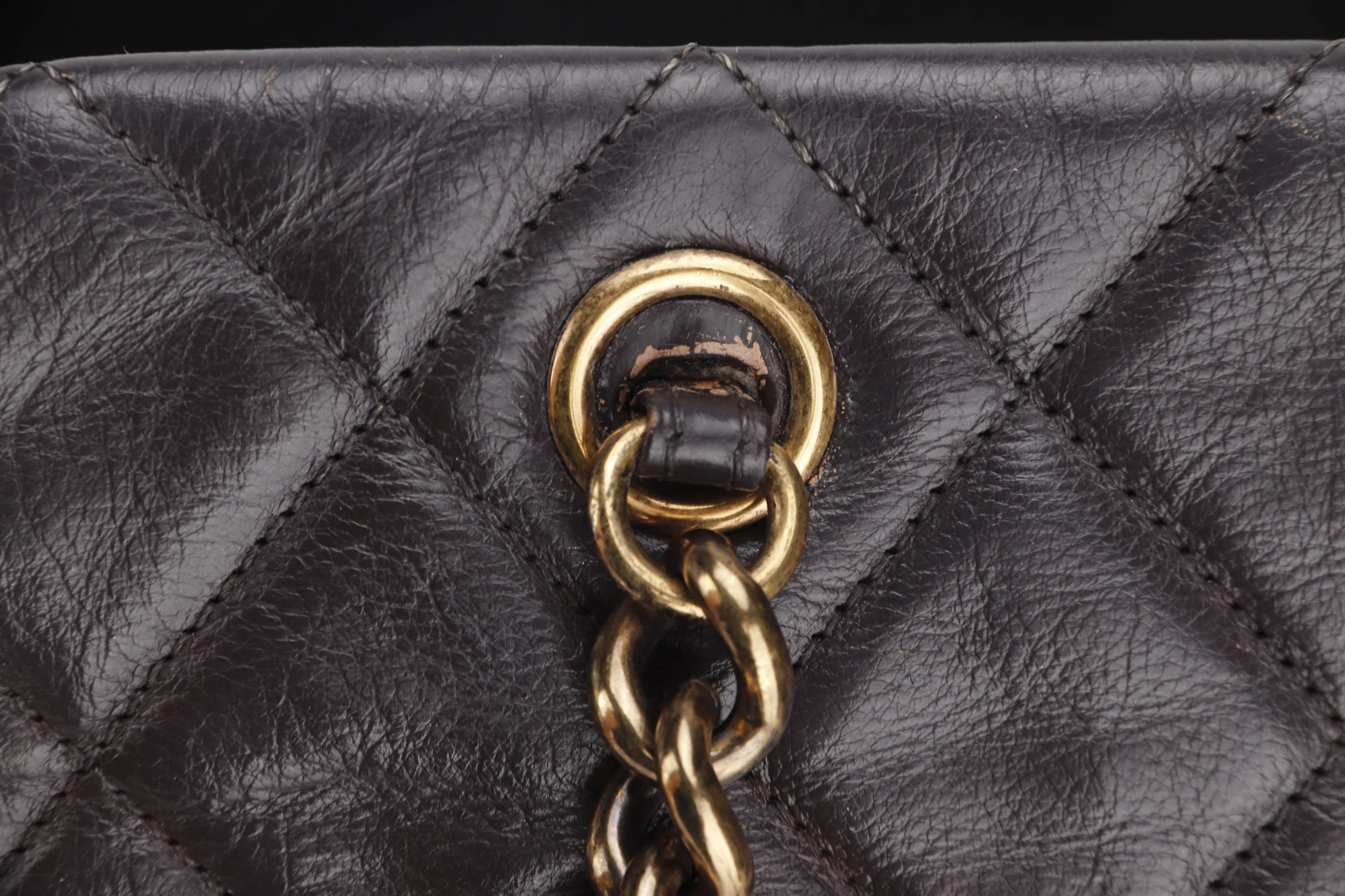 CHANEL QUILTED MATELASSE LAMBSKIN CC LOGO SHOULDER BAG (1739xxxx) GOLD HARDWARE, NO CARD & DUST COVER