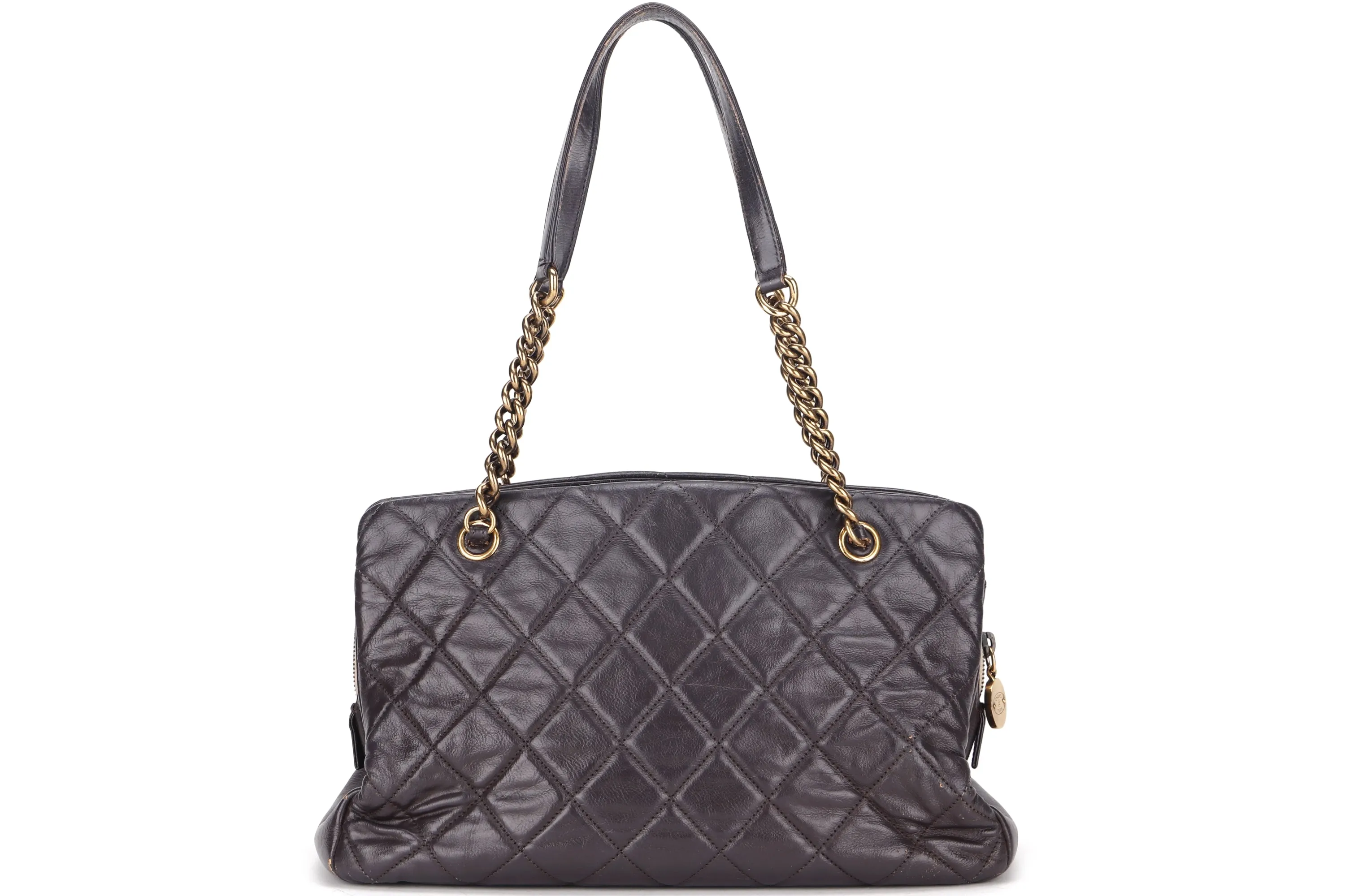 CHANEL QUILTED MATELASSE LAMBSKIN CC LOGO SHOULDER BAG (1739xxxx) GOLD HARDWARE, NO CARD & DUST COVER