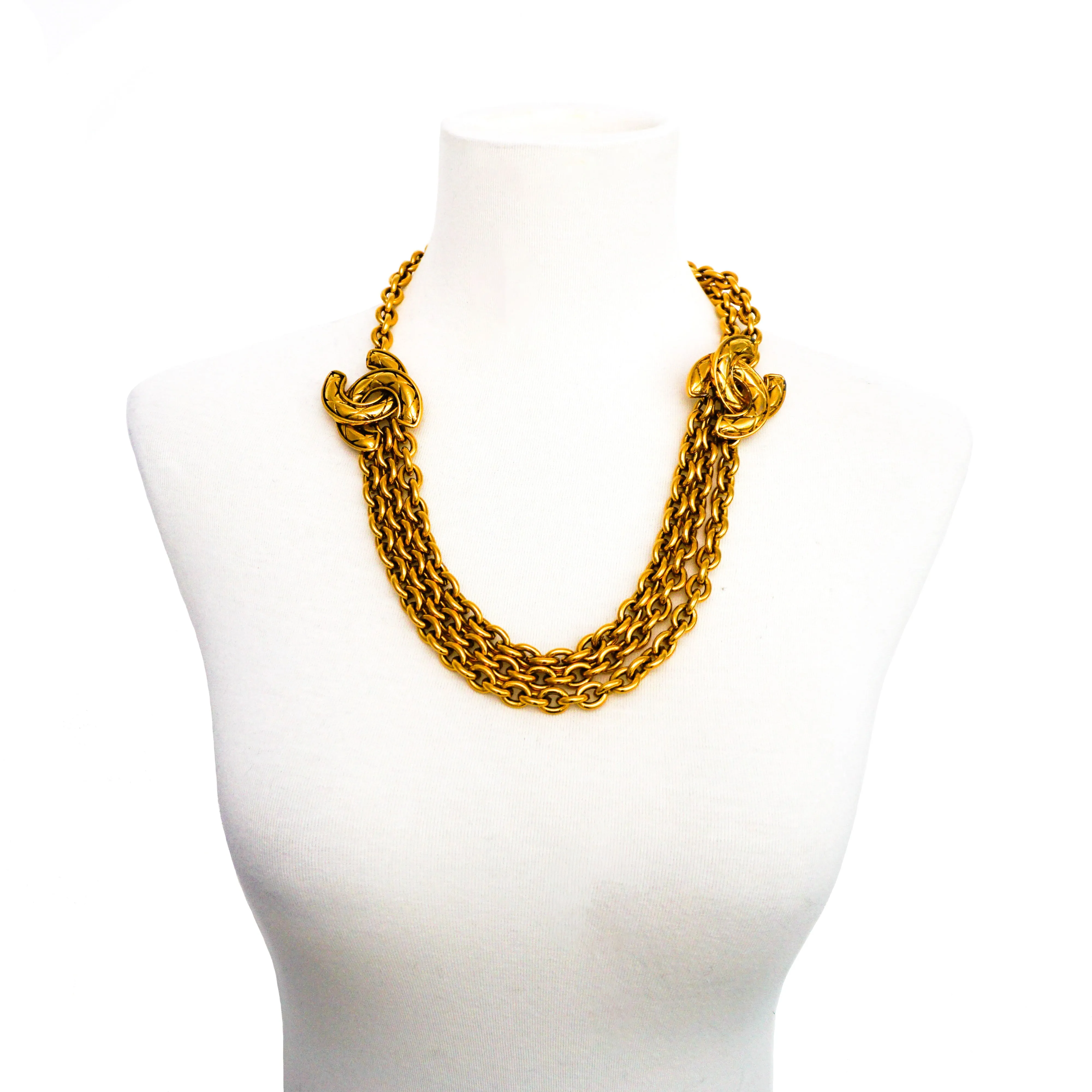 Chanel Vintage Classic Quilted Charm Belt/Necklace 