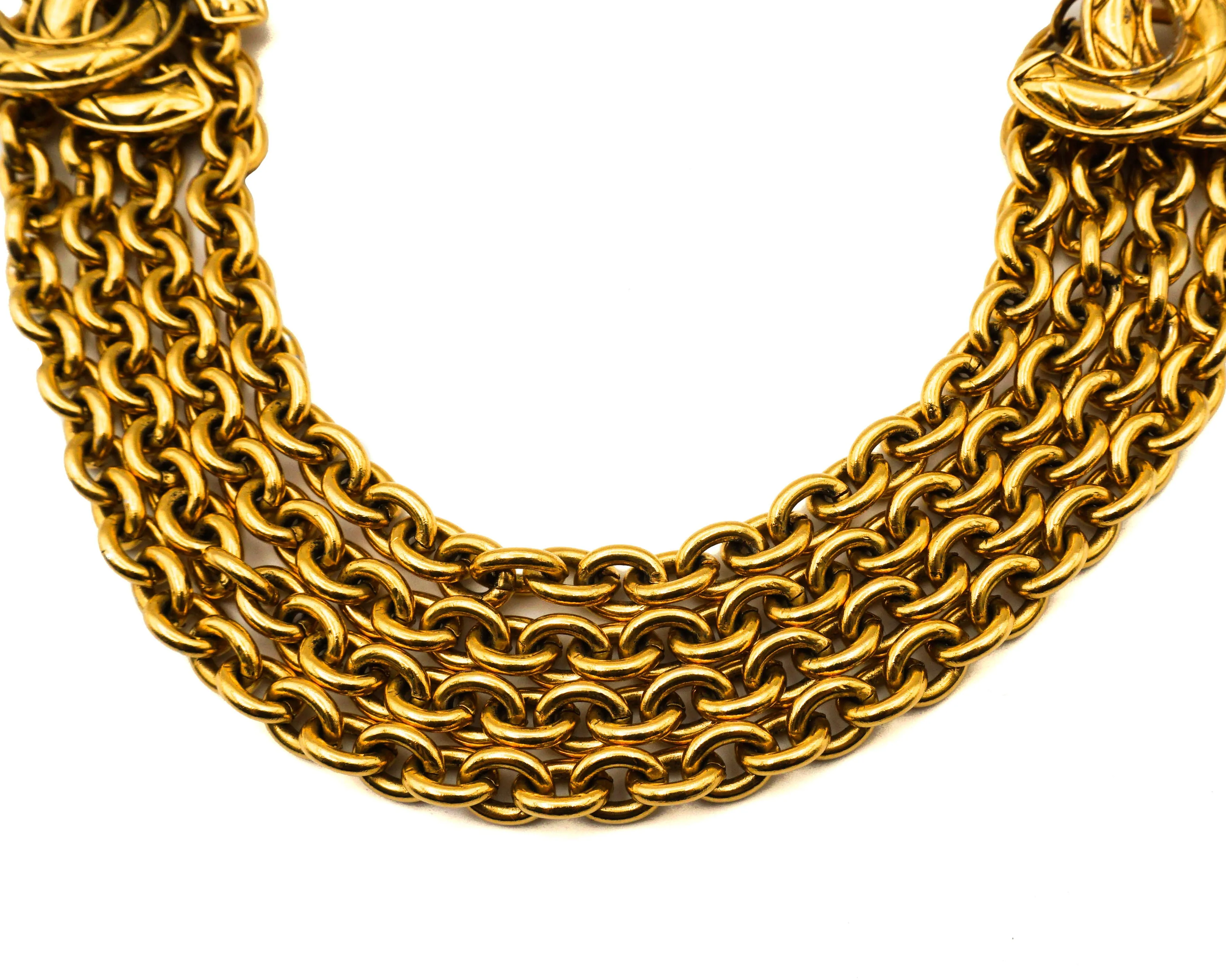 Chanel Vintage Classic Quilted Charm Belt/Necklace 