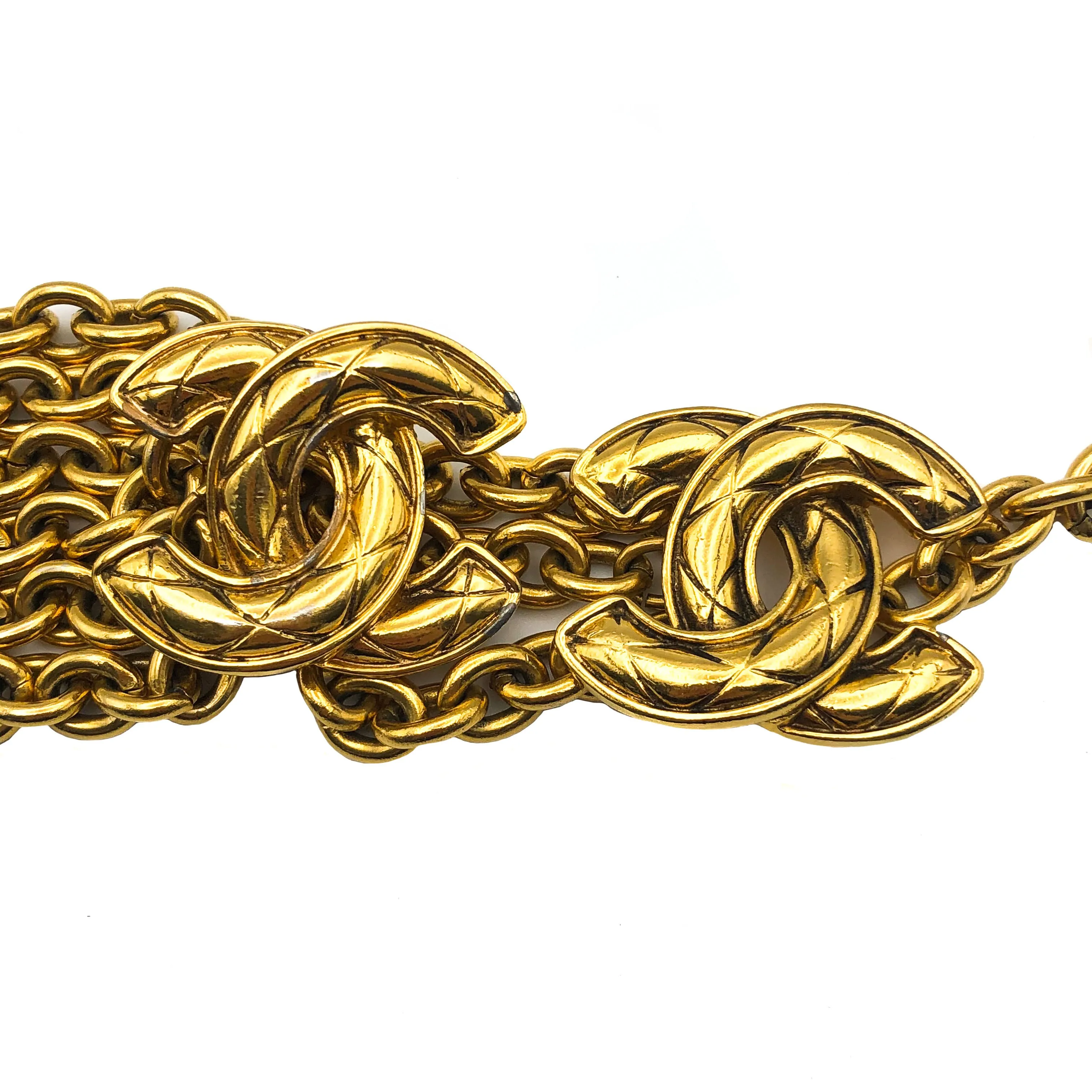 Chanel Vintage Classic Quilted Charm Belt/Necklace 