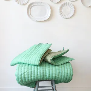 Chenevard Quilts   Pillowcases - Eau de Nil/Celadon