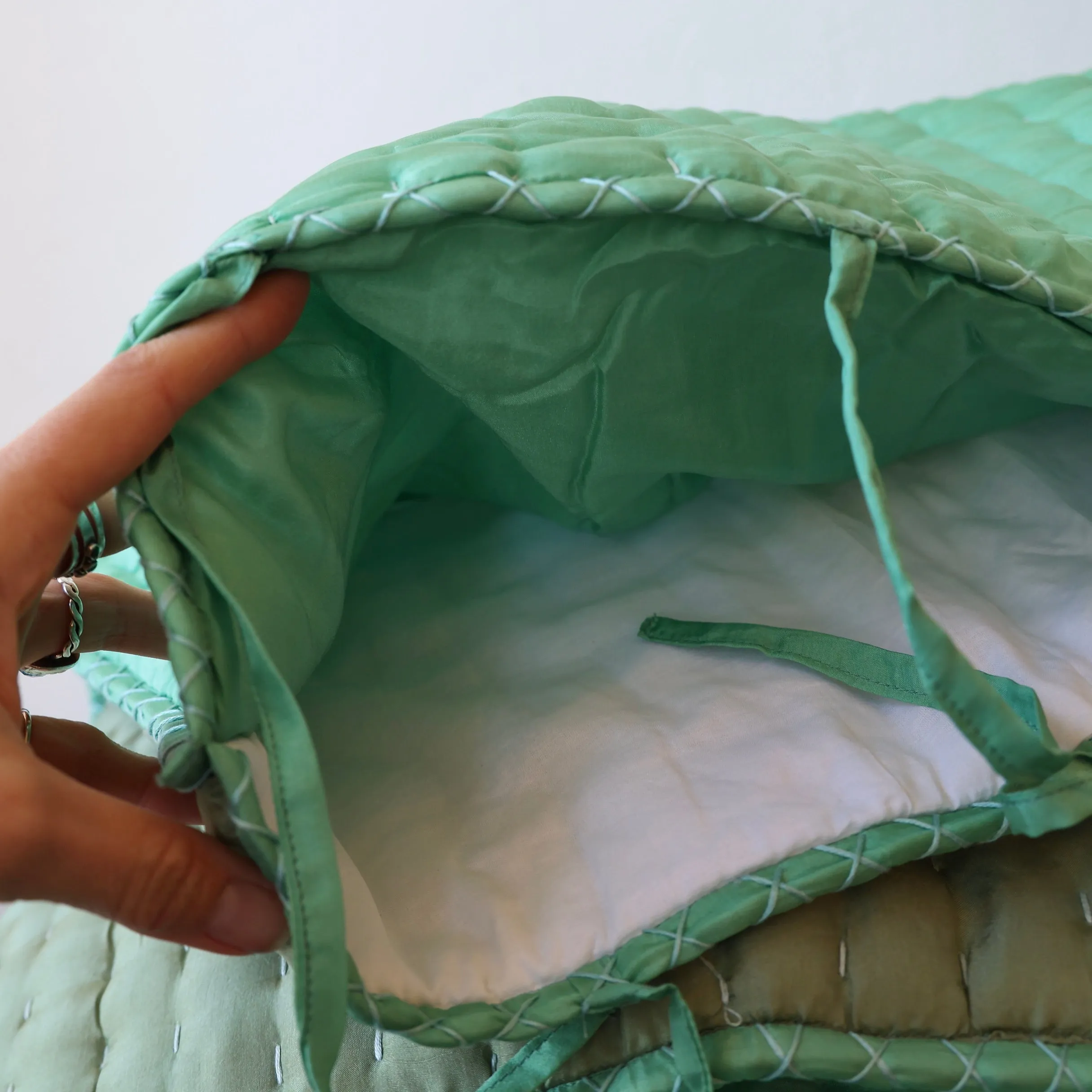 Chenevard Quilts   Pillowcases - Eau de Nil/Celadon