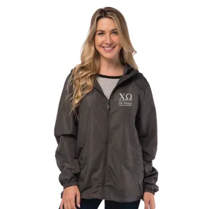 Chi Omega Lightweight Windbreaker Jacket