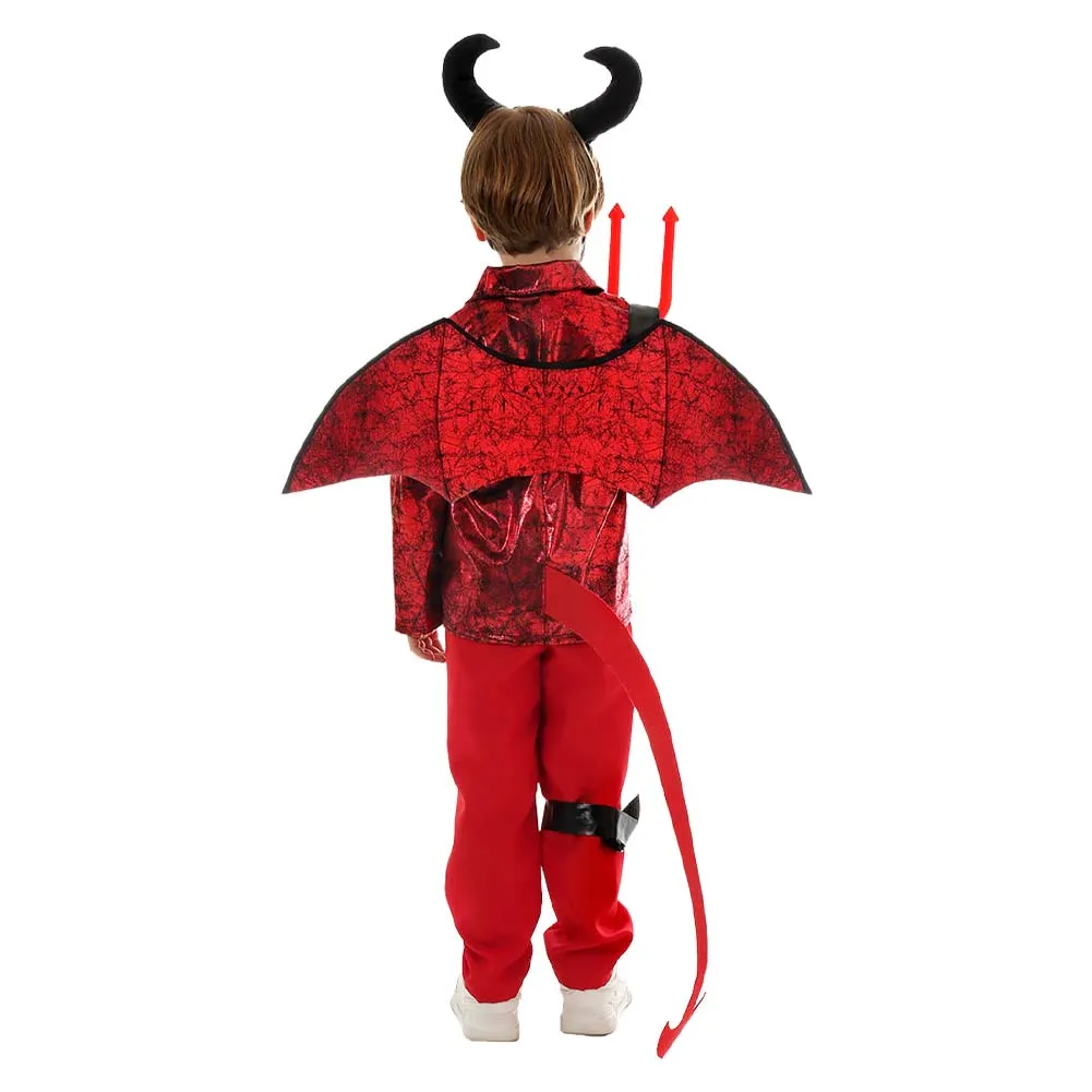 Childrenswear Halloween Punk Style Red Imp Cosplay  Performance Costumes School Stage Costumes