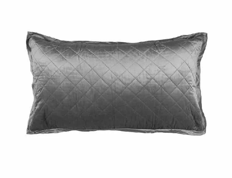 Chloe King Pillow / Silver Velvet 20X36