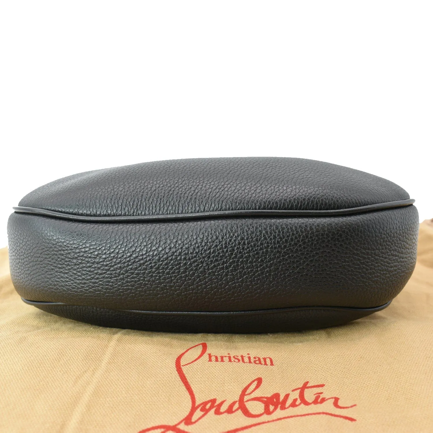 CHRISTIAN LOUBOUTIN Carasky Small Leather Hobo Bag Black