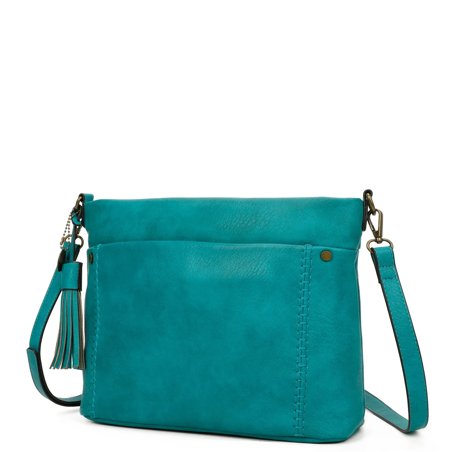 Christina Crossbody Vegan Leather Bag - Light Brown
