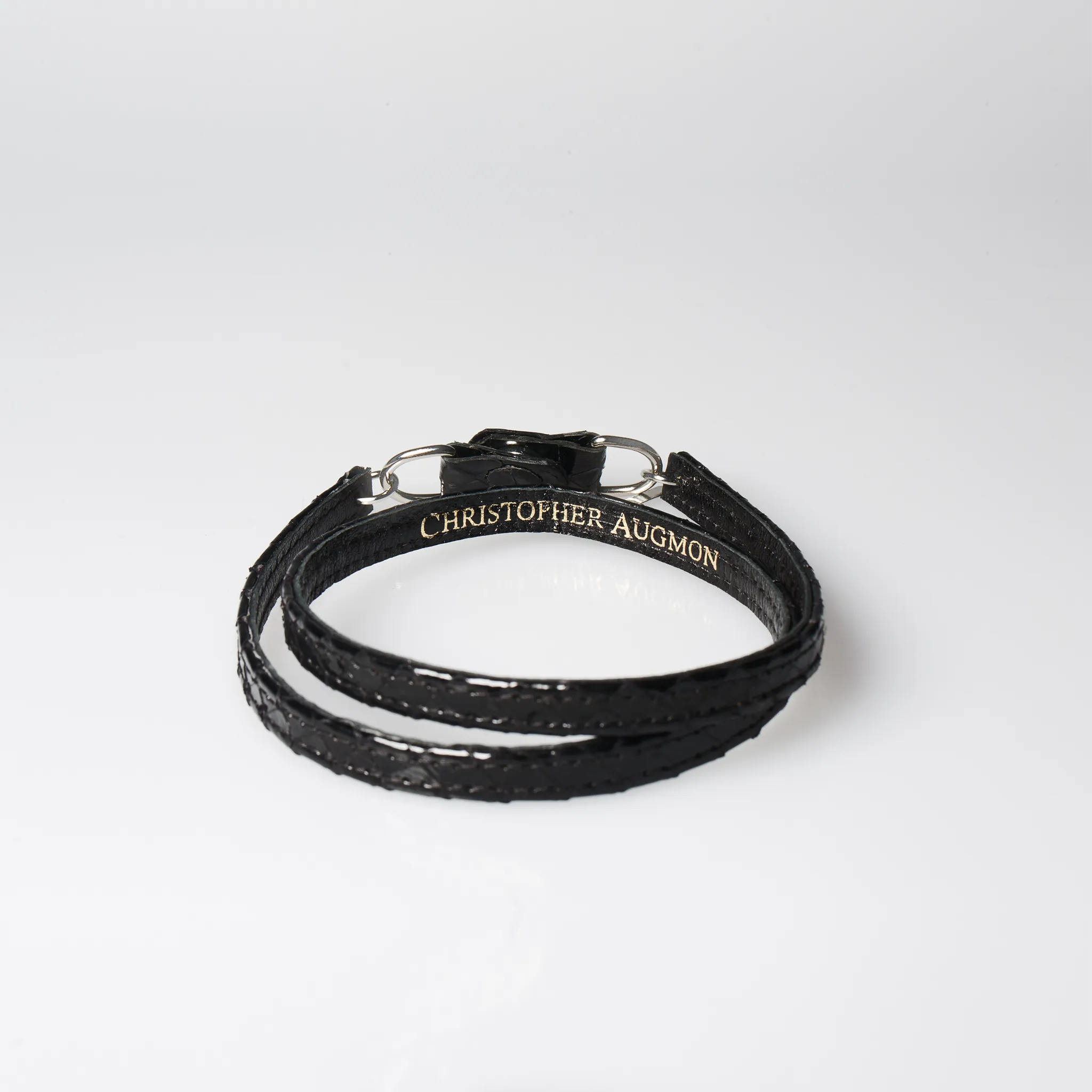 Christopher Augmon Amazon Black Python Wrist Wrap
