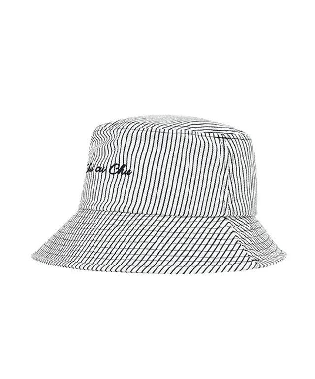 CHUCUCHU Stripe Bucket Hat - Navy