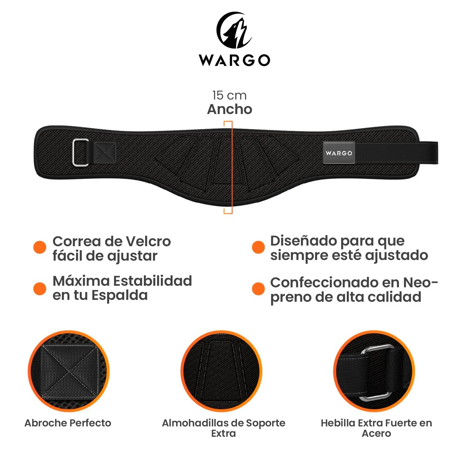 Cinturón para gym de Neopreno