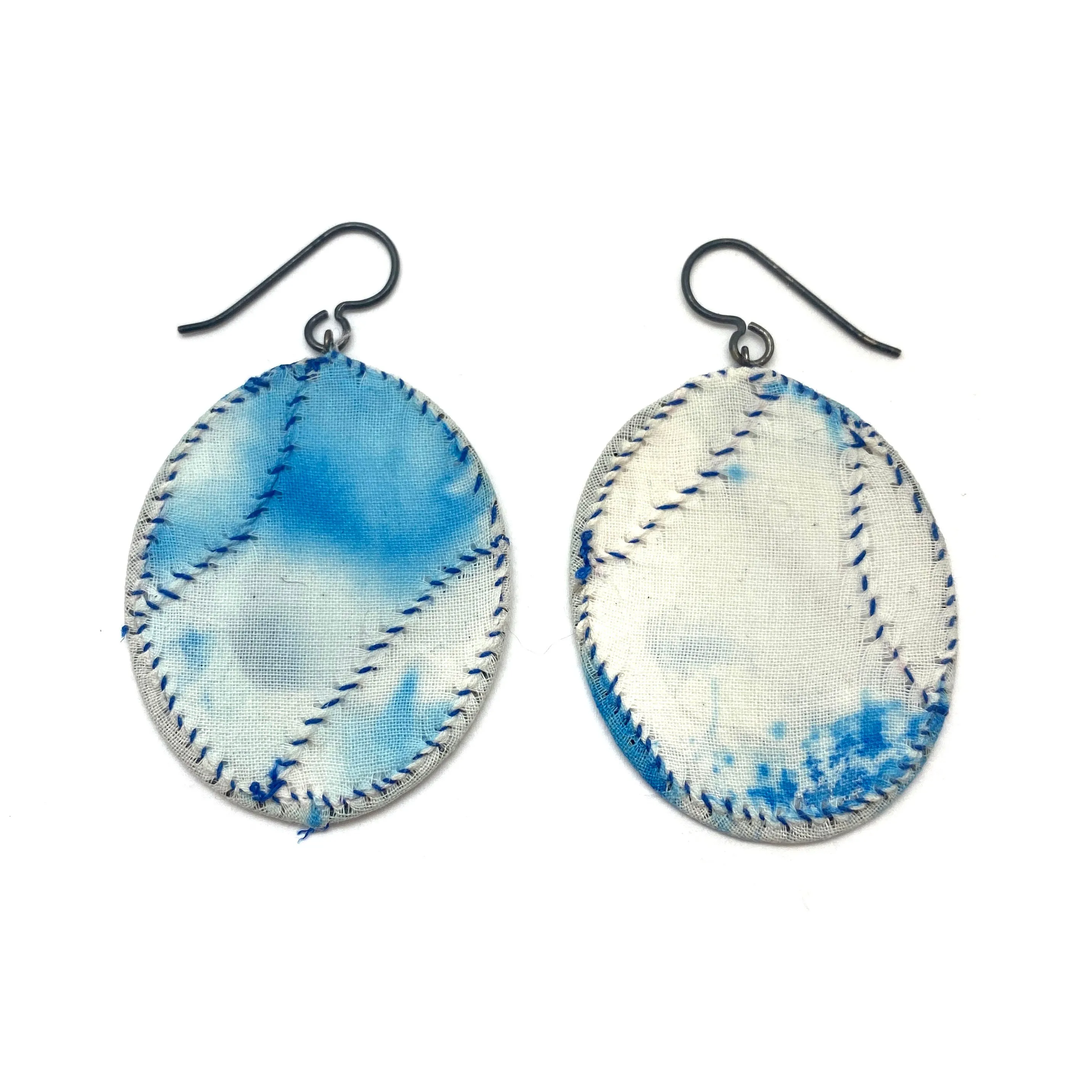 Cloud Oval Earrings