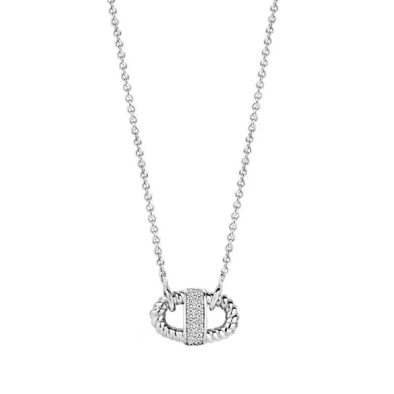Collier Cœur TI SENTO - Argent, zircons (3910ZI)