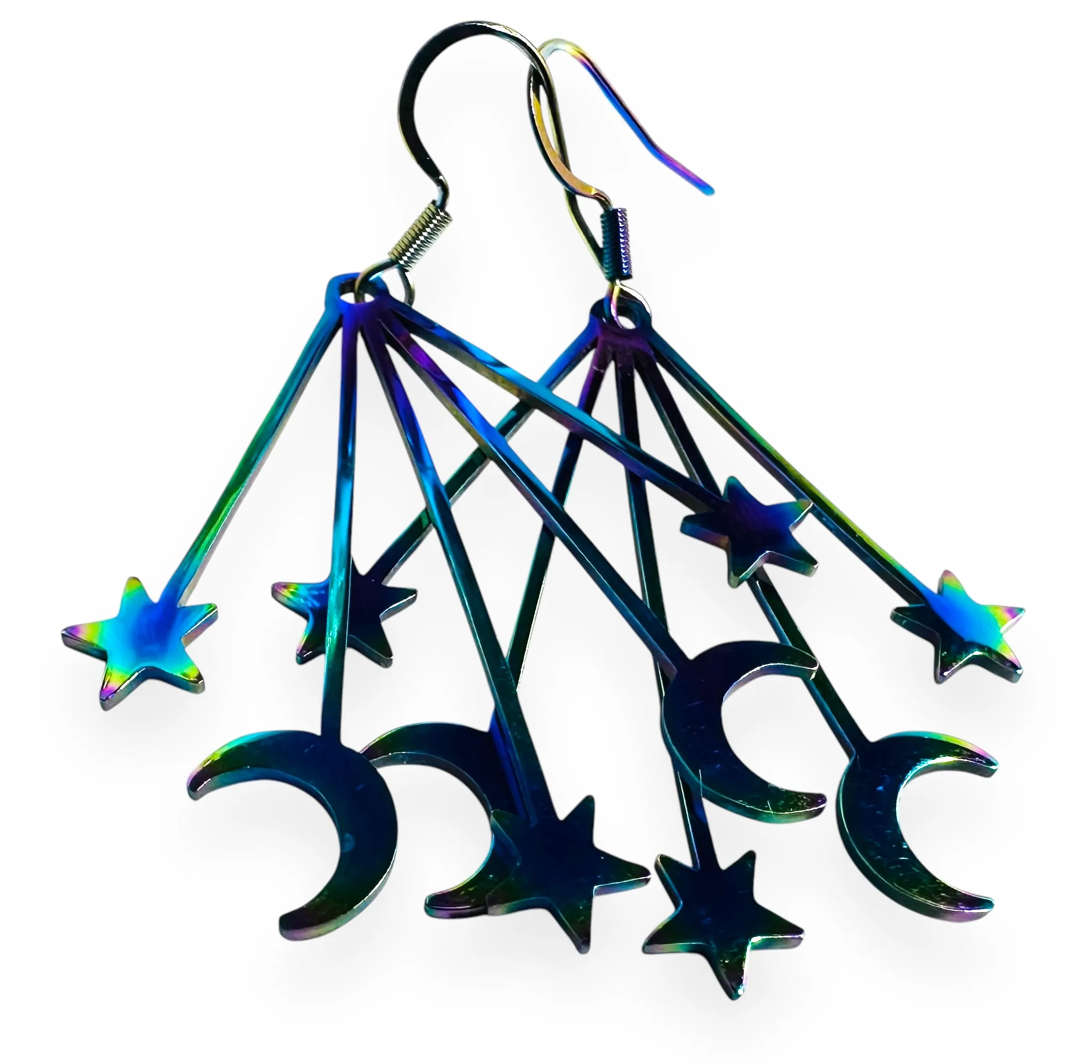 Colorful Laser and Steel  Earrings/Affordable Earrings/ Family Earrings /Nature Earrings