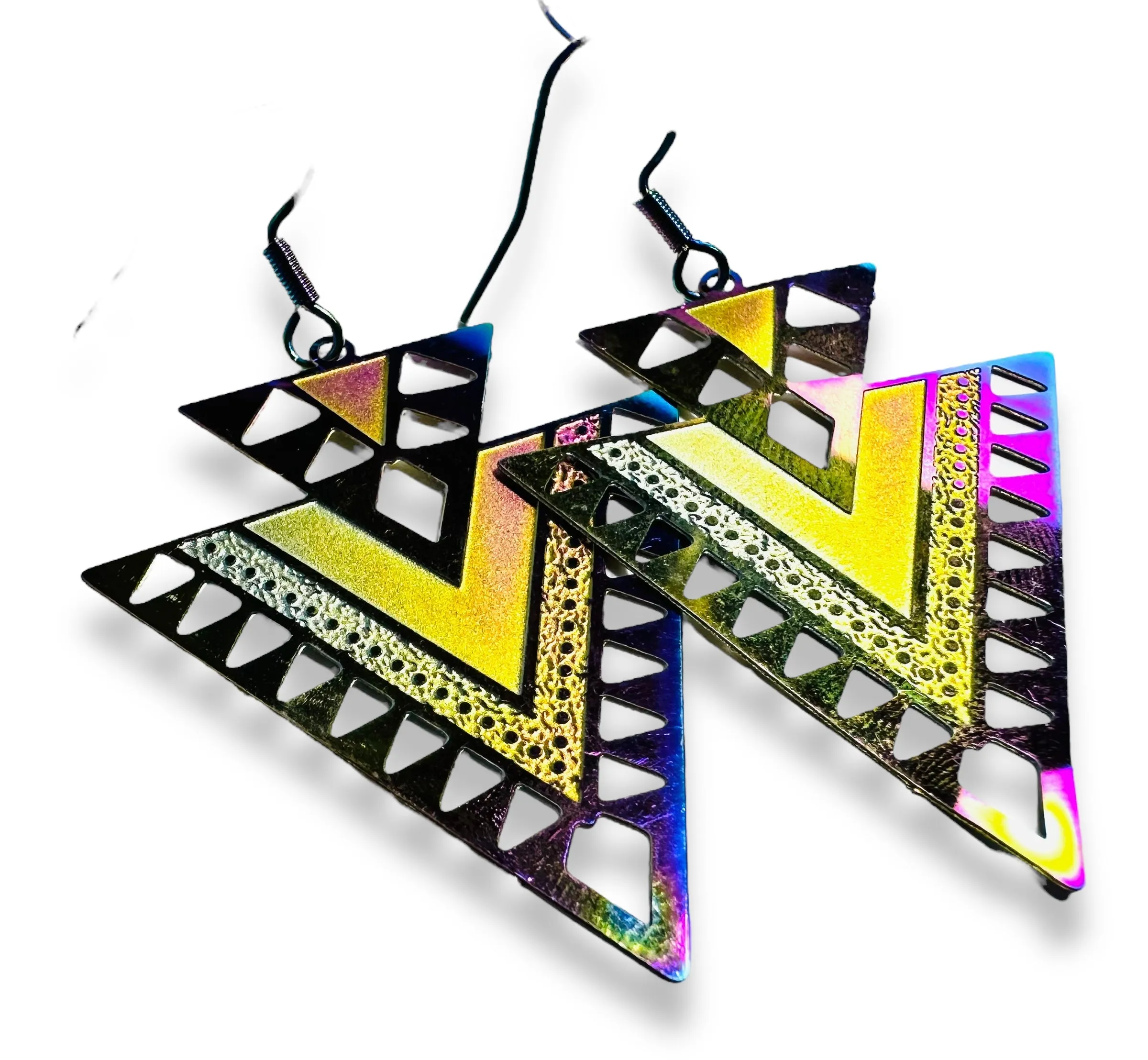 Colorful Laser and Steel  Earrings/Affordable Earrings/ Family Earrings /Nature Earrings