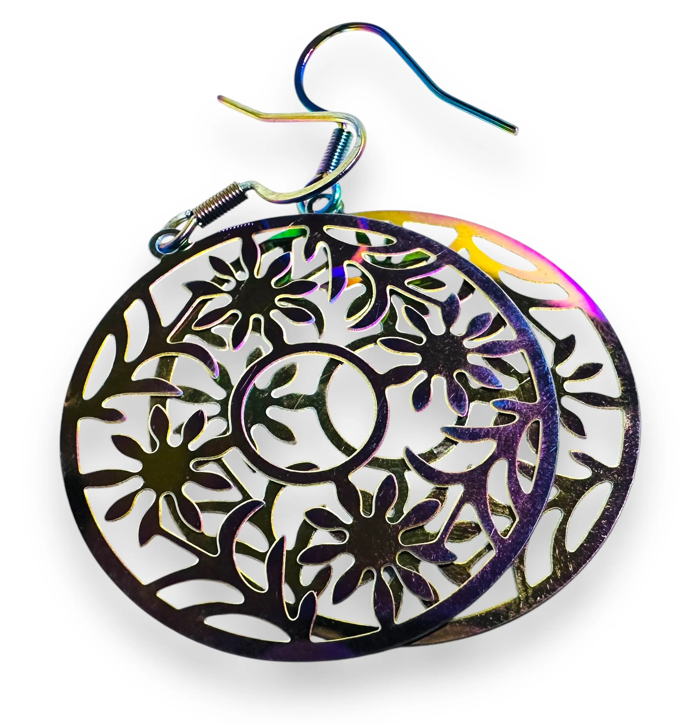 Colorful Laser and Steel  Earrings/Affordable Earrings/ Family Earrings /Nature Earrings