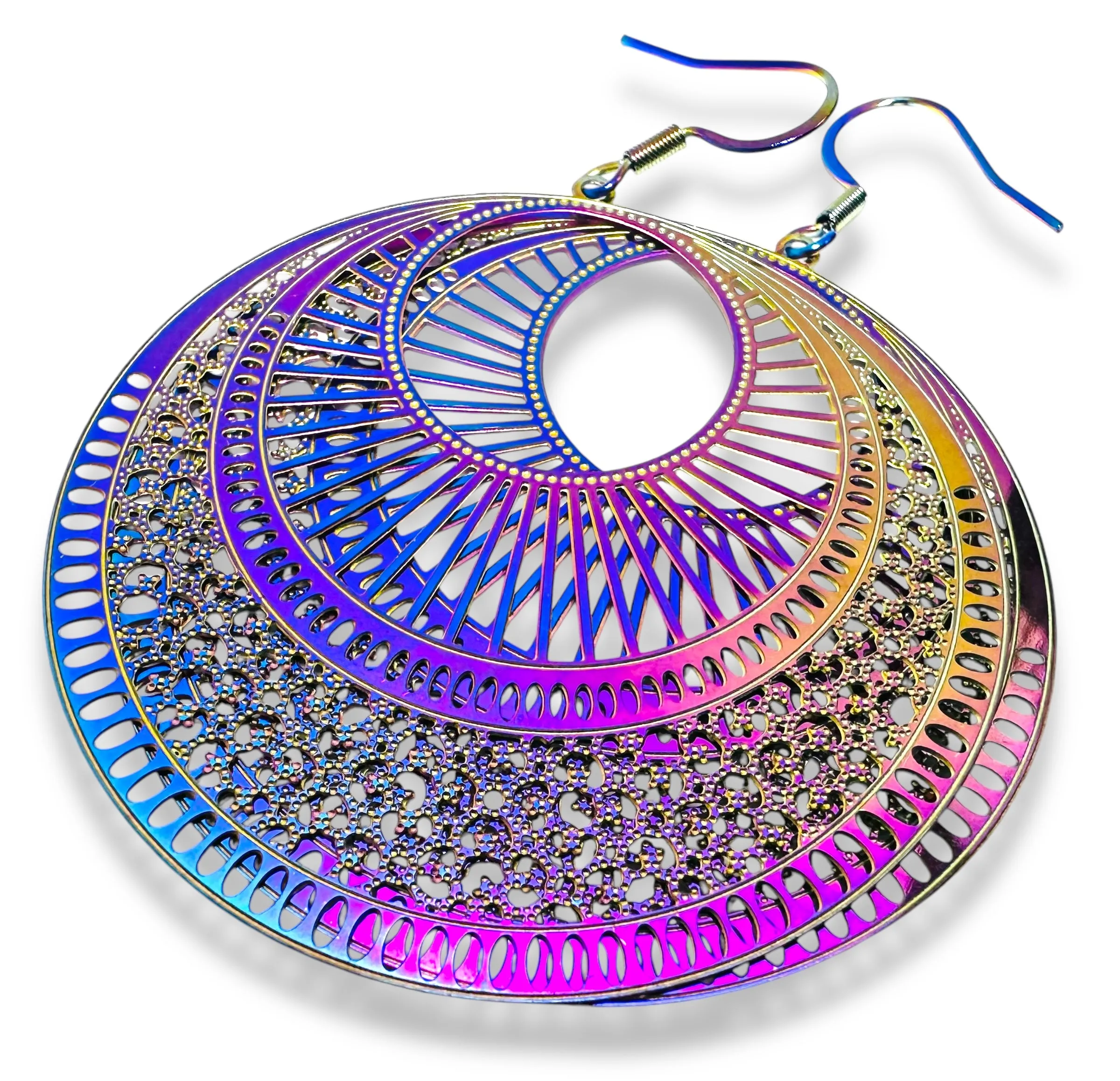 Colorful Laser and Steel  Earrings/Affordable Earrings/ Family Earrings /Nature Earrings