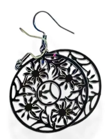 Colorful Laser and Steel  Earrings/Affordable Earrings/ Family Earrings /Nature Earrings