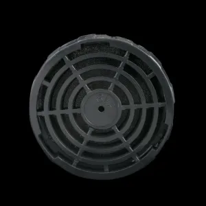 Compact Exhaust Filter With Mounting Plate-Black