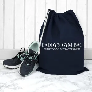 Cotton Navy Gym Bag - Personalised