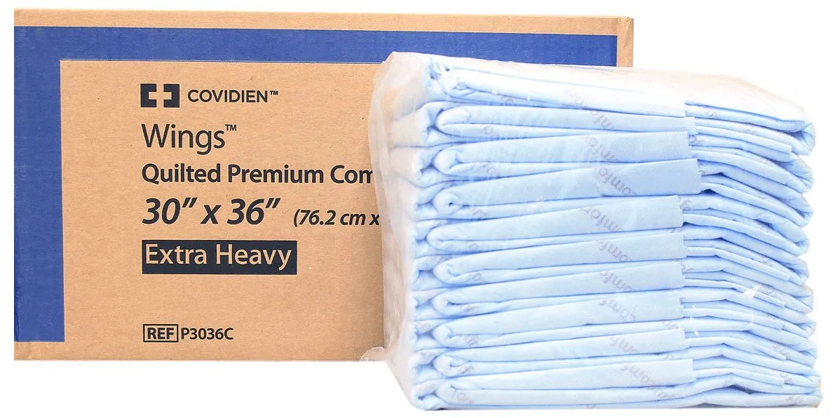Covidien (Kendall) P3036C Wings Quilted Cloth-like Underpad, 30x36" -Pack of 10