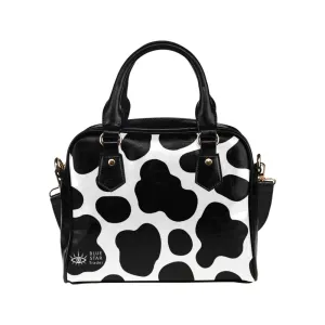 Cow Print Handbag Bowler Bag Purse
