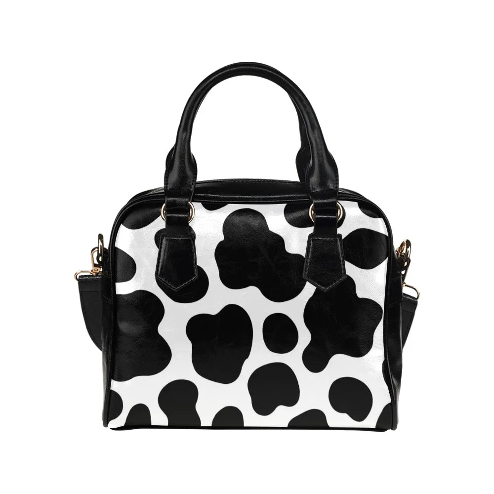Cow Print Handbag Bowler Bag Purse