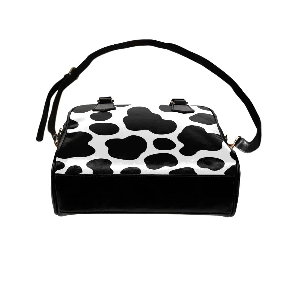 Cow Print Handbag Bowler Bag Purse