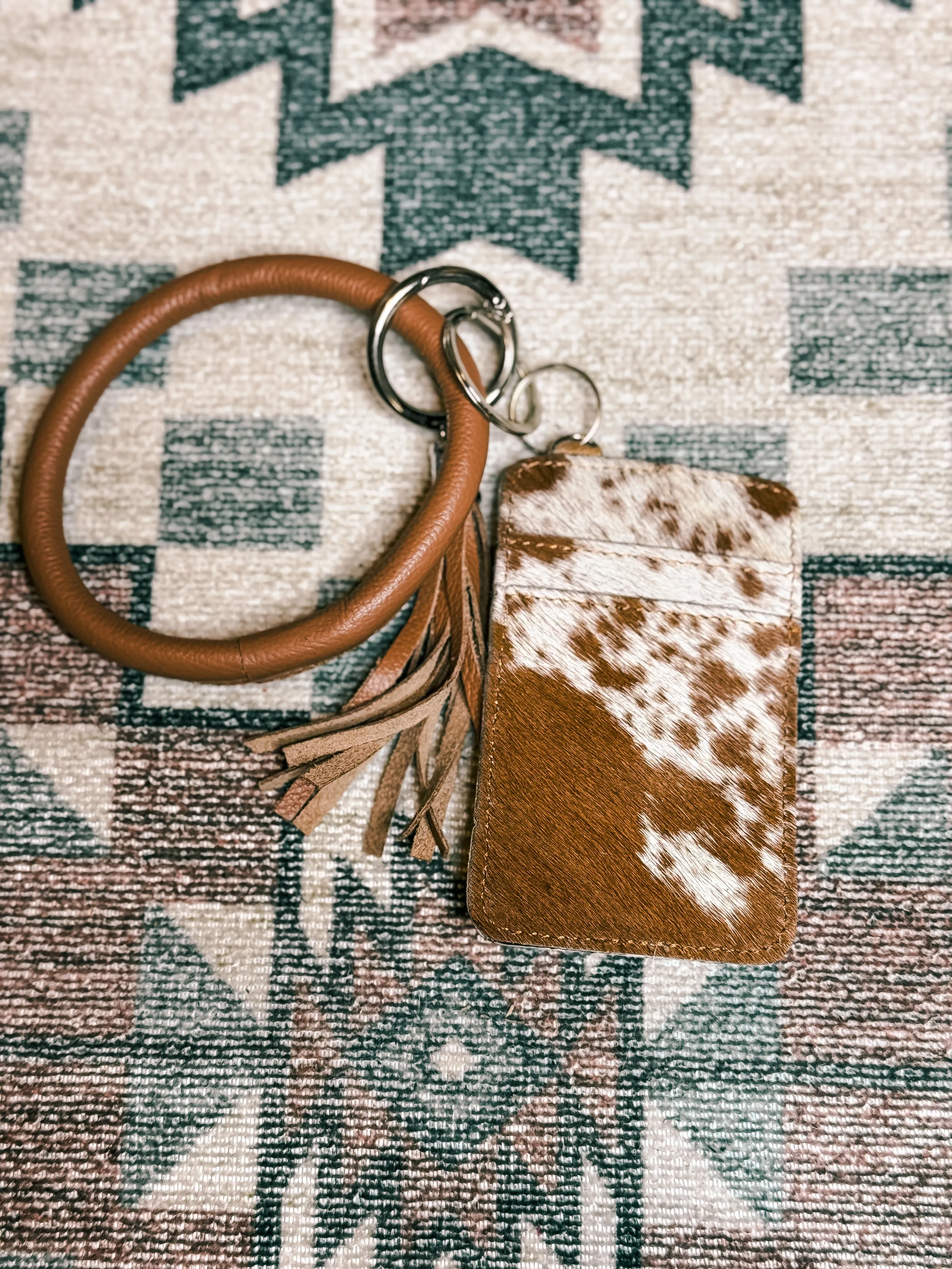 Cowhide Wristlet (Brown #1)