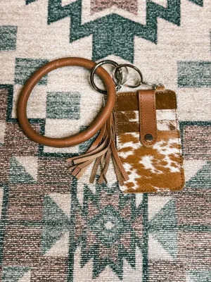 Cowhide Wristlet (Brown #1)