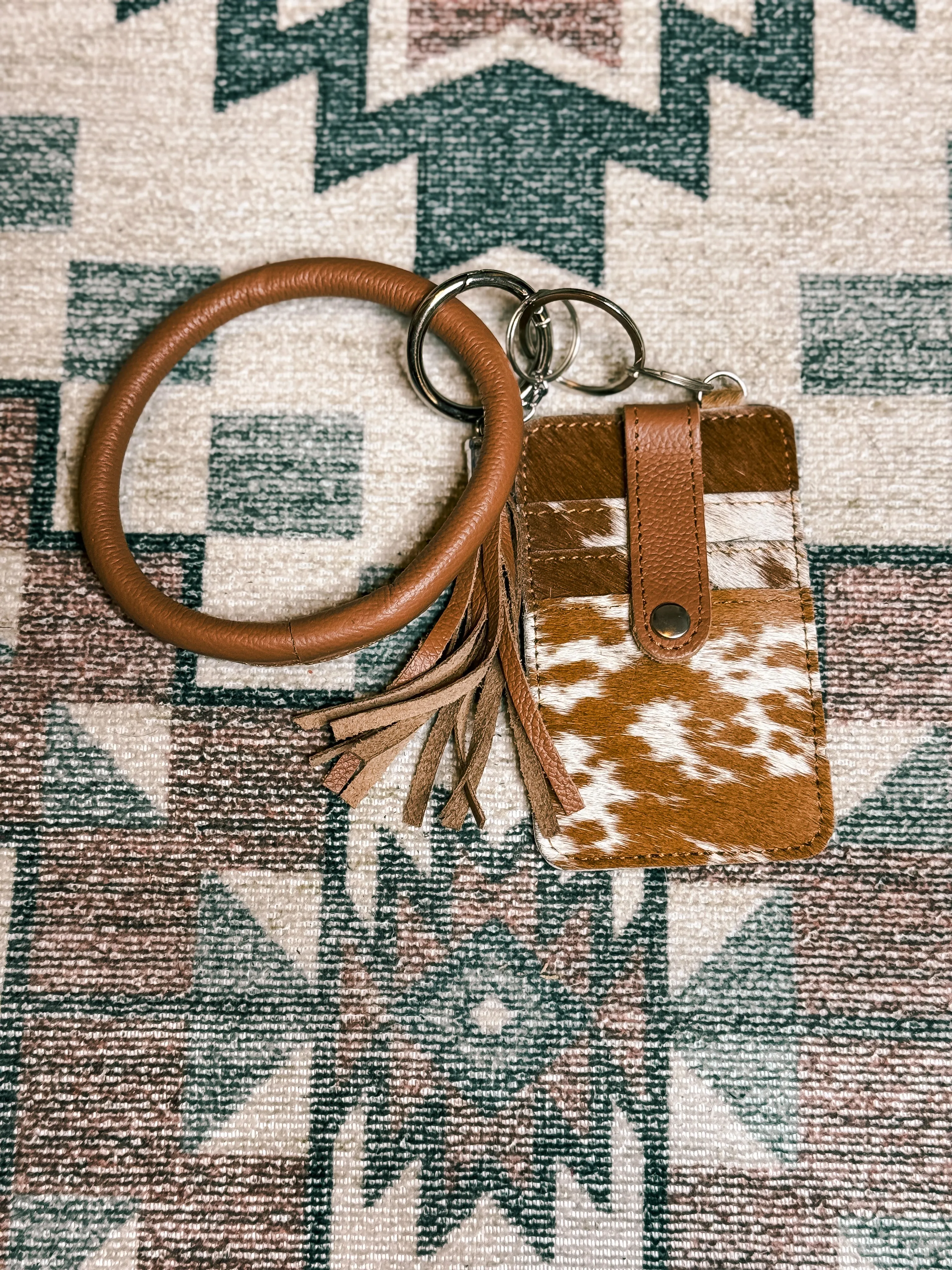 Cowhide Wristlet (Brown #1)