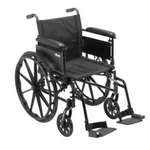 Cruiser X4 Lightweight Dual Axle Wheelchair with Adjustable Detachable Arms, Full Arms, Swing Away Footrests, 16" Seat - 1 Each