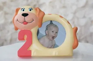 Cute Puppy Number 2 Two Year Old Children Picture Photo Frame 3.75" x 4.75"