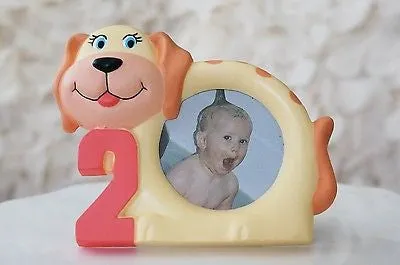 Cute Puppy Number 2 Two Year Old Children Picture Photo Frame 3.75" x 4.75"