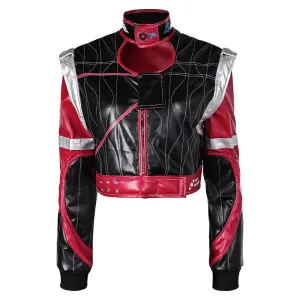 Cyberpunk 2077 Panam Palmer Black Red Jacket Cosplay Costume Outfits Halloween Carnival Suit