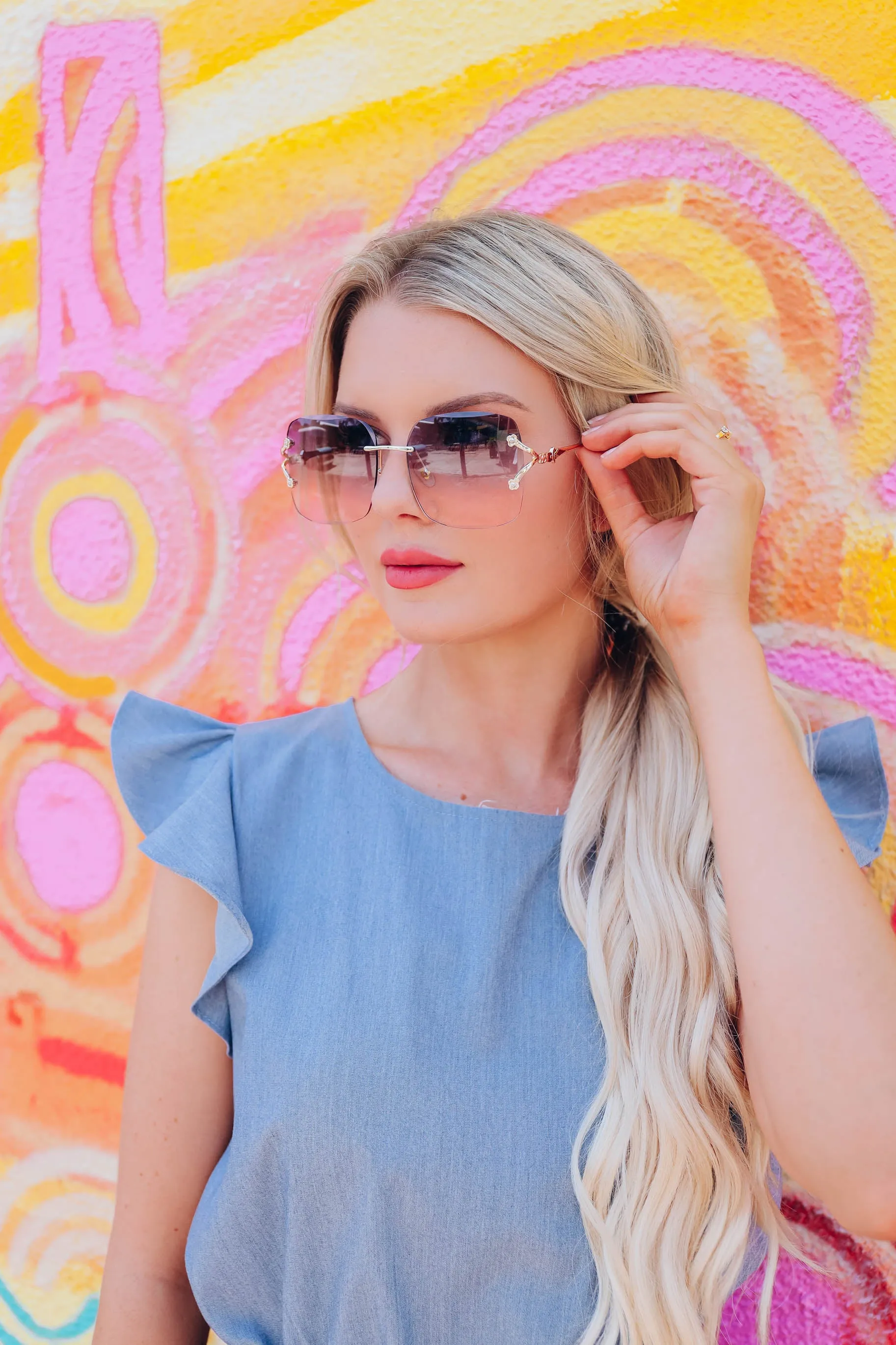 Dazey Sunglasses - Blue & Pink