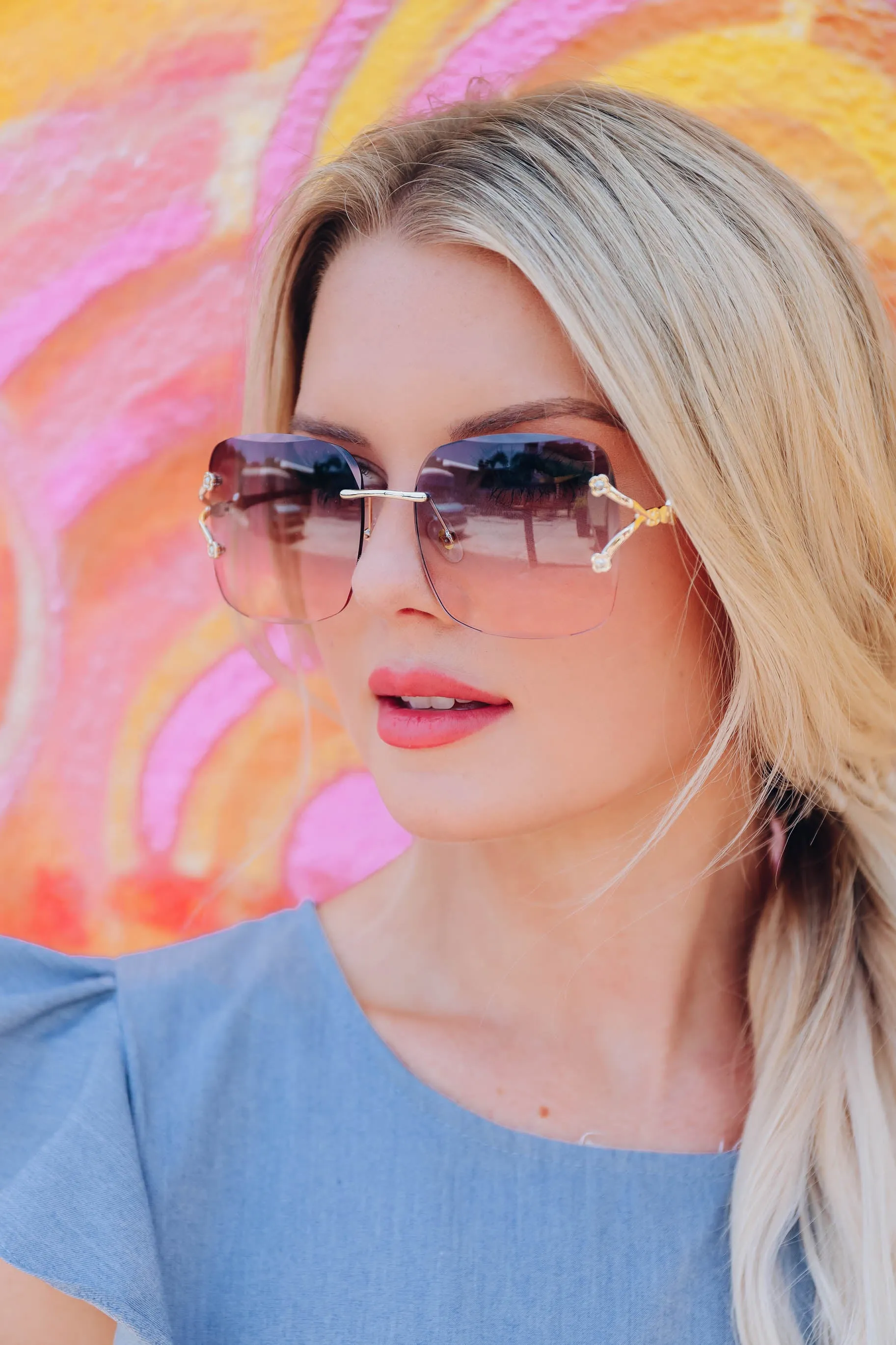 Dazey Sunglasses - Blue & Pink