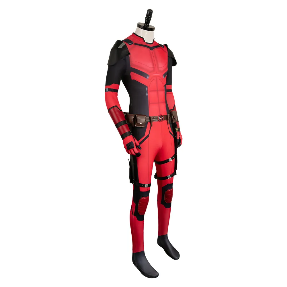 Deadpool 3 Wade Wilson Red Printed Combat Jumpsuit Cosplay Costume Outfits