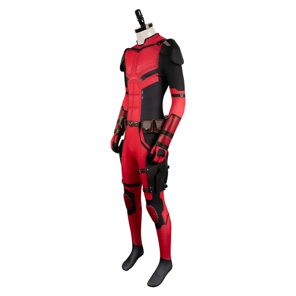 Deadpool 3 Wade Wilson Red Printed Combat Jumpsuit Cosplay Costume Outfits