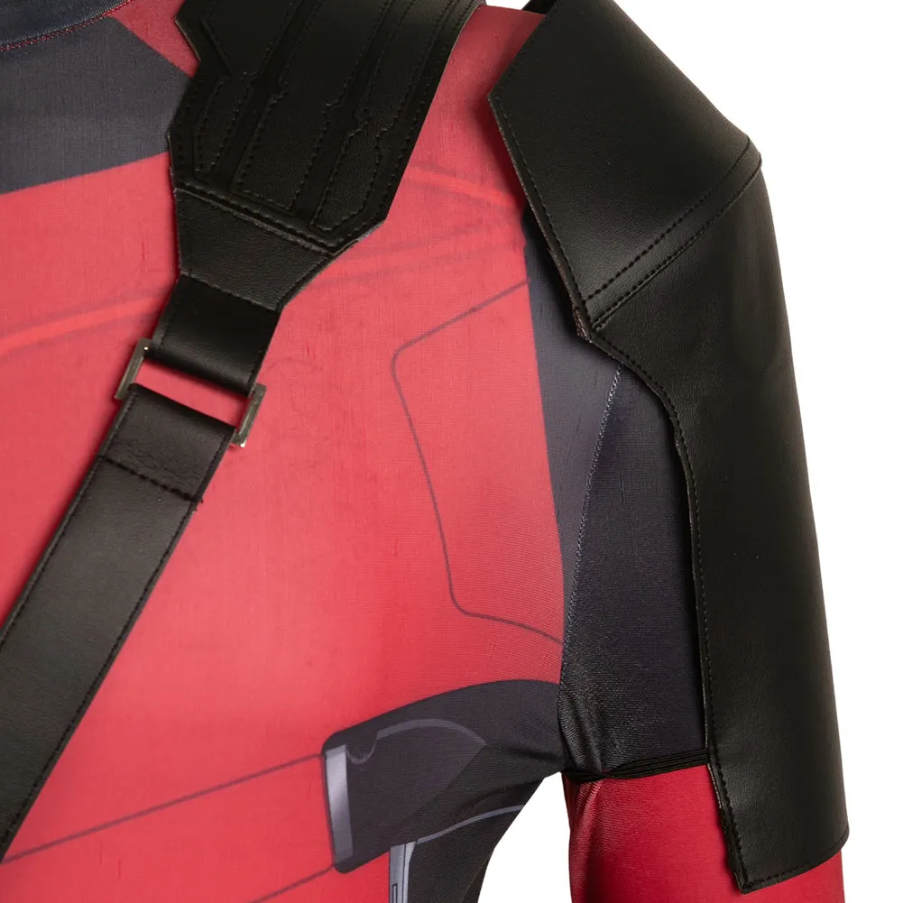 Deadpool 3 Wade Wilson Red Printed Jumpsuit Cosplay Costume Outfits