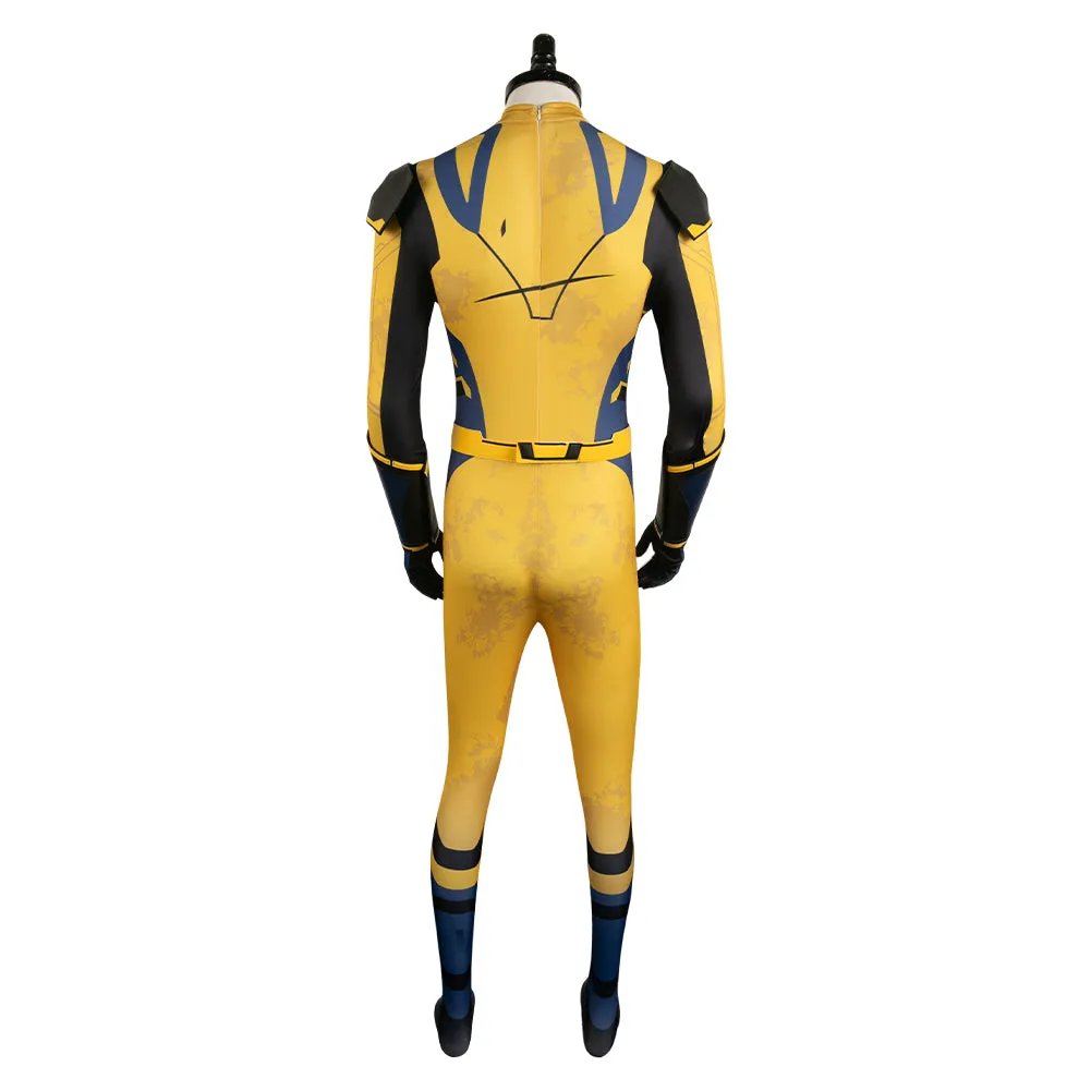 Deadpool 3 Wolverine Yellow Printed Combat Jumpsuit Cosplay Costume Outfits Halloween Carnival Suit